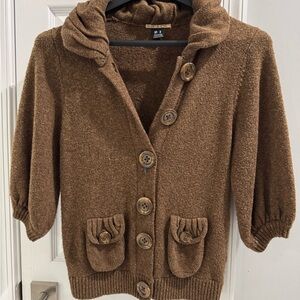 Brown Button-Up Cardigan